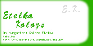 etelka kolozs business card